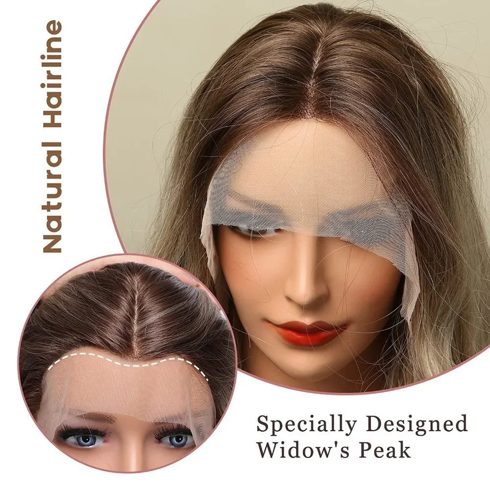 Ombre Ash Blonde Lace Closure Wigs